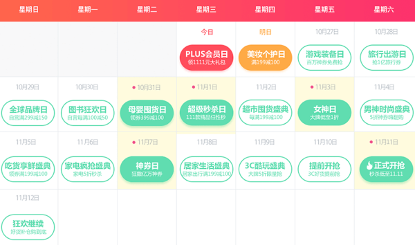 京东 双11年终大促 “玩法”全攻略