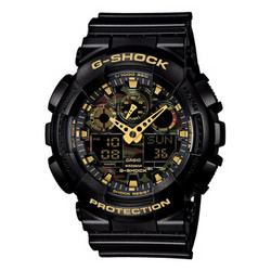 卡西欧(CASIO)手表 G-SHOCK系列丛林迷彩金字户外运动男表GA-100CF-1A9