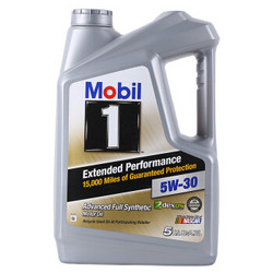 美孚（Mobil） 美孚 Mobil 1号 全合成机油 美国原装进口 5W-30 扩展性能 SN级 4.73L（5Qt）