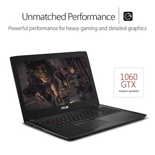 ASUS 华硕 FX502VM-AS73 15.6寸笔记本电脑（i7-7700HQ 16GB 1TB+128GB GTX 1060）