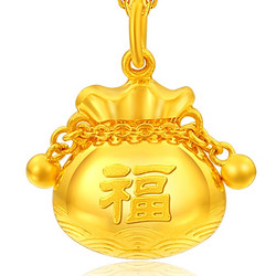 双11预售cbai菜百首饰9aap75731铃铛福袋足金吊坠293g