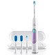 飞利浦（PHILIPS）电动牙刷HX6616 / 51 成人充电式牙龈护理型声波震动牙刷 优雅靓紫(3档强度 2刷头 2舌苔刷 1旅行盒)