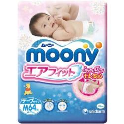 moony 尤妮佳 婴儿纸尿裤 M64片 *5件