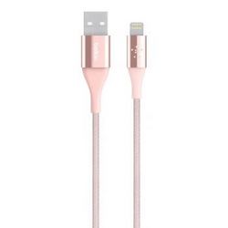 贝尔金（BELKIN）苹果MFi认证 凯夫拉金属编织线缆，适用于iPhone7/7Plus/8/X/iPad Pro 玫瑰金 1.2米+凑单品