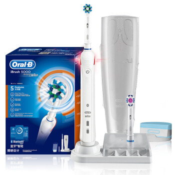 #晒单大赛#有蓝牙更干净?Oral-B 欧乐-B iBrush 5000 电动牙刷 + 7效护龈漱口水 开箱+短测评