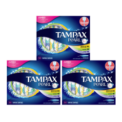 TAMPAX 丹碧丝 珍珠导管式卫生棉条 50支混合装*3盒 *2件