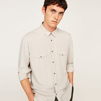 ZARA 06608306505 男士天丝衬衫