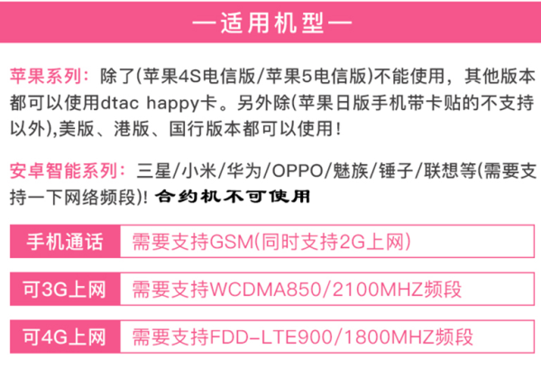 京东11·11:泰国happy8天电话卡(2.5GB 4G流量+100泰铢话费)