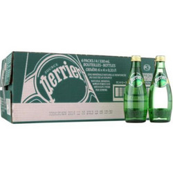 Perrier 巴黎水 气泡矿泉水 原味（玻璃瓶装）330ml*24瓶