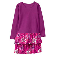 GYMBOREE 金宝贝 Twofer Ruffle Dress 女童长袖连衣裙