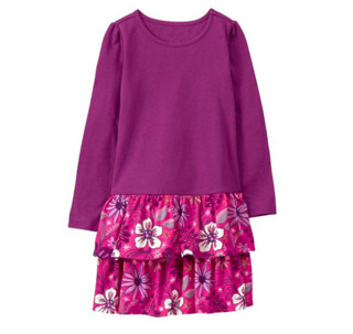 GYMBOREE 金宝贝 Twofer Ruffle Dress 女童长袖连衣裙