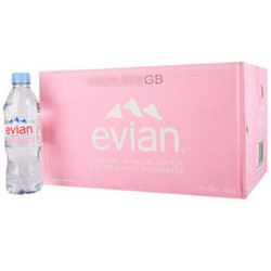 法国进口 依云evian 矿泉水500ml/箱 (500ml*24瓶)