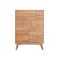网易严选 黑凤梨 原素系列 实木多抽柜 86*40*120cm