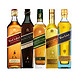 JOHNNIE WALKER 尊尼获加 威士忌  红牌+醇黑+绿牌+金牌+蓝牌 750ml*5瓶 精选套装