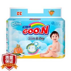 大王 GOO.N 特薄干爽 纸尿裤 L32片 大号尿不湿（9-14kg） *4件