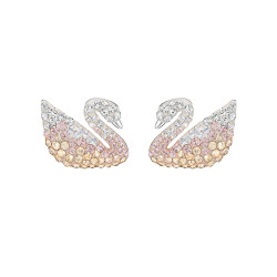 SWAROVSKI 施华洛世奇 5215037 渐变色Swan 天鹅耳钉