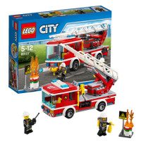 LEGO 乐高 City 城市系列 60107 云梯消防车+魔方套装 +凑单品