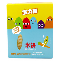 宝力臣胡萝卜味米饼50g *11件