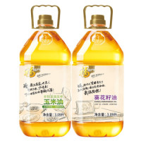 福临门 品质套装(玉米油3.09L+葵花籽油3.09L)*3件+海天 黄豆酿造酱油 1.9L