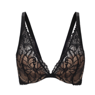 wonderbra WBWBR7C25T 女士长款黑色蕾丝文胸 送内裤