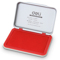deli 得力 红色印台印章