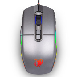 德斯(Sades)极光 机械游戏鼠标有线lol(金属灰)