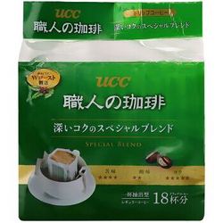 日本进口 悠诗诗UCC 职人大师挂耳咖啡绿标 袋装 7g*18包/袋 *5件