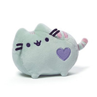  GUND Pusheen 爱心款小懒猫 浅绿色 6英寸（15cm）