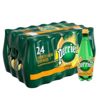 perrier 巴黎水 含气天然矿泉水 橘子/青柠/柠檬味 塑料瓶装 500ML*24瓶 *4箱
