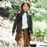 双11预告、限160码：优衣库 UNIQLO 优衣库 400094 大童款针织摇粒绒茄克
