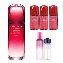 SHISEIDO 资生堂 红妍肌活精华露 75ml+10ml*3+新透白精粹水75ml+悦薇亮肤水25ml+新透白修护凝霜5ml