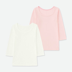 优衣库 UNIQLO 优衣库 404964 小童全棉长袖T恤（2件装） 