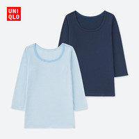 双11预告：优衣库 UNIQLO 优衣库 404964 小童全棉长袖T恤（2件装） 