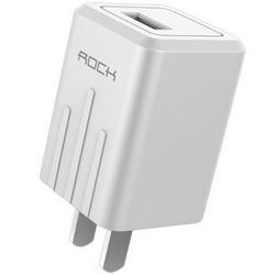 洛克（ROCK）手机充电器USB充电头mini旅充折叠款 适用于苹果华为小米三星魅族 单口-白色