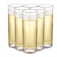 Ocean进口无铅玻璃啤酒杯6个装送开酒器+清洗器