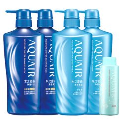 AQUAIR 水之密语 净澄水活倍润型洗护套装（洗发水600ml*2+护发素600ml*2） 