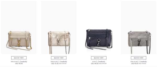 REBECCA MINKOFF Mini MAC系列 女士斜挎包促销