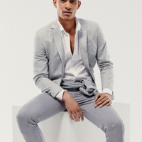 Massimo Dutti 00041026803 男士修身款斜纹五口袋长裤