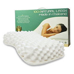 ECOLIFELATEX 伊可莱 泰国进口 纯天然 乳胶枕 按摩枕 护颈枕 PTHC(按摩护肩10cm)   [新老包装交替 随机发货]