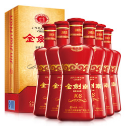 剑南春 金剑南K6 52度白酒 500ml*6瓶