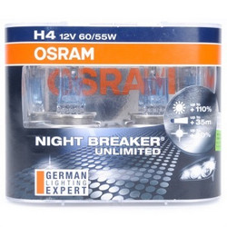 欧司朗(OSRAM)夜行者三代 H4 汽车灯泡大灯灯泡近光灯远光灯卤素灯12V55/60W+凑单品