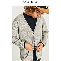 ZARA  童装男童 纯色纽扣针织开衫