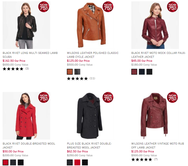 WILSONS LEATHER美国官网 精选男女秋冬服饰专场