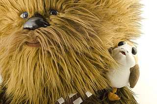 Star Wars：the last Jedi Chewbacca&Porg 可发声毛绒玩具