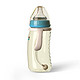 PPSU企鹅哺乳瓶  伊斯卡尔    宽口径防摔带吸管把手婴儿奶瓶 320ml蓝色 变速奶嘴 *3件