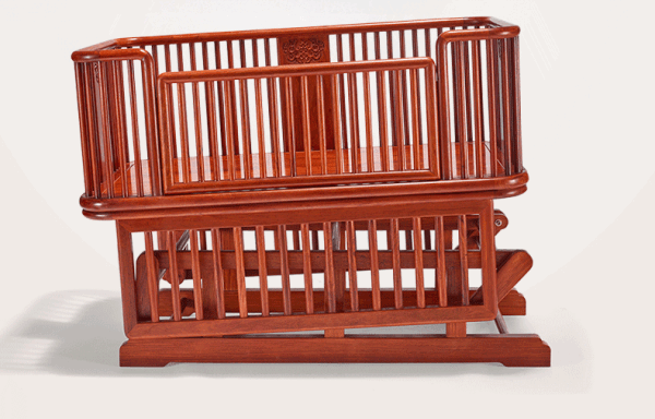 高端秀明堂红木多功能婴儿床