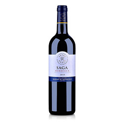 SAGA 拉菲传说 波尔多干红葡萄酒 2015年 750ml *5件