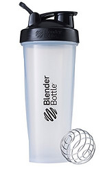 BlenderBottle 经典循环顶级摇摇杯，透明/黑/黑循环，32盎司