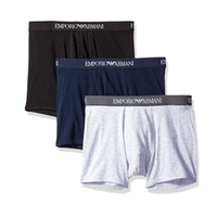 阿玛尼Emporio Armani Cotton Boxer Briefs 男士内裤 3条装