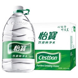 怡宝 纯净水 4.5L*4 整箱装